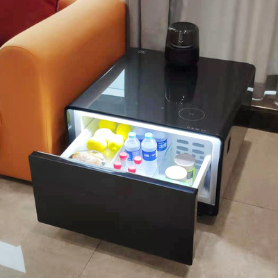 무선 충전 메이크업 및 아름다움 필수품을위한 테이블 테이블 냉장고 검은색